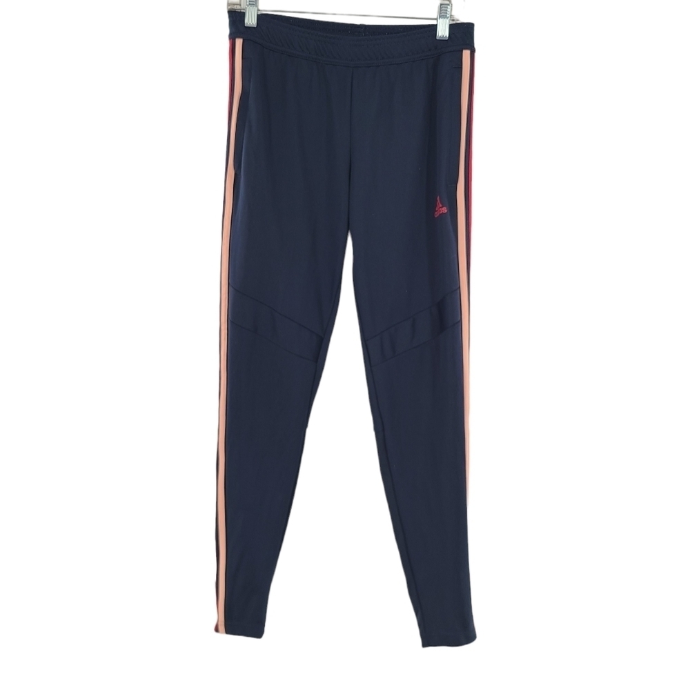 ADIDAS FJ9407 Trio 19 Training‎ Pant - Black/Glow Pink SMALL Sides Zippers